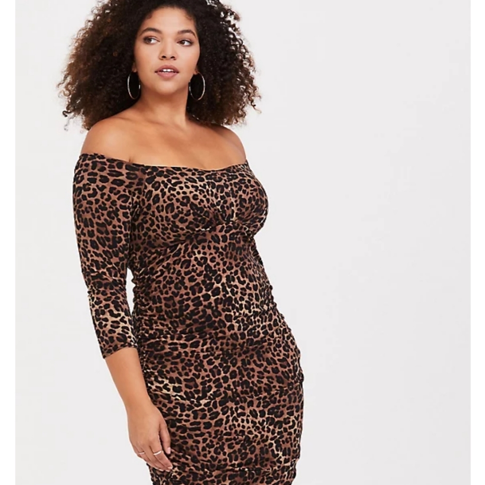 Torrid leopard bodycon dress